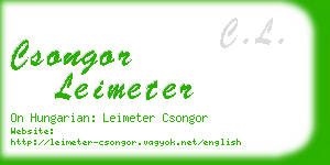 csongor leimeter business card